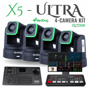 BirdDog X5 Ultra 20X PTZ 4-Camera Streaming Kit